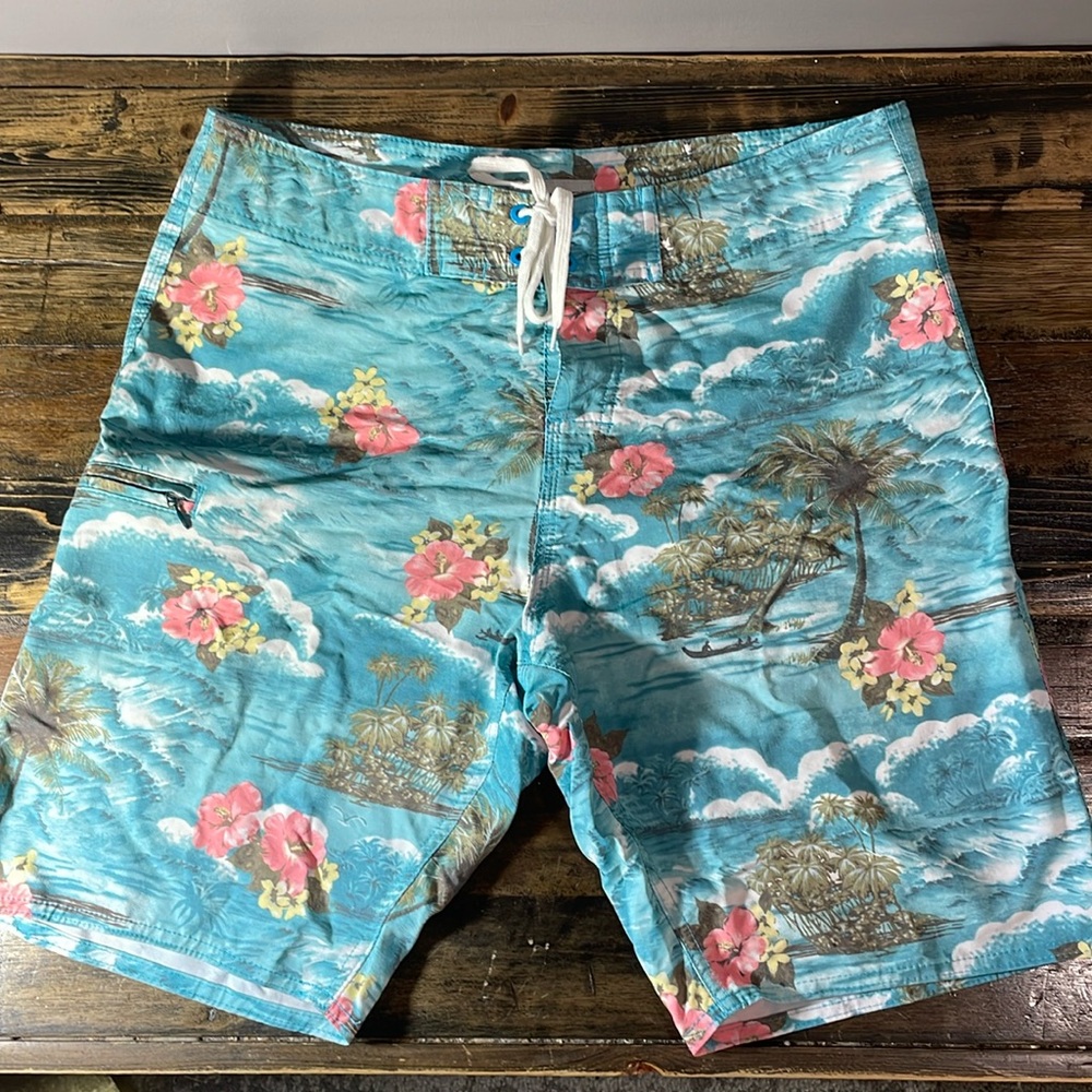 Burnside men’s swimming trunks unlined size 30”